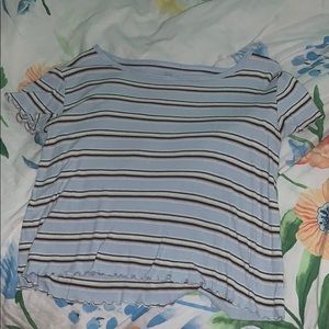 Blue and White Striped Shirt